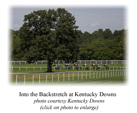 Into the Backstretch at Kentucky Downs